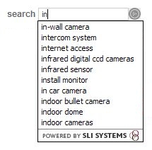 SLI’s autocomplete in action
