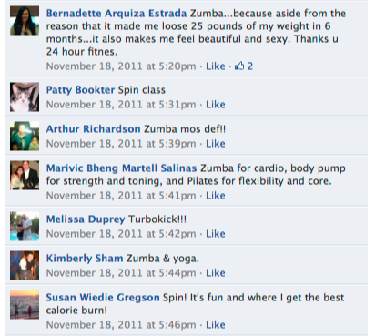 24hr Fitness class comments