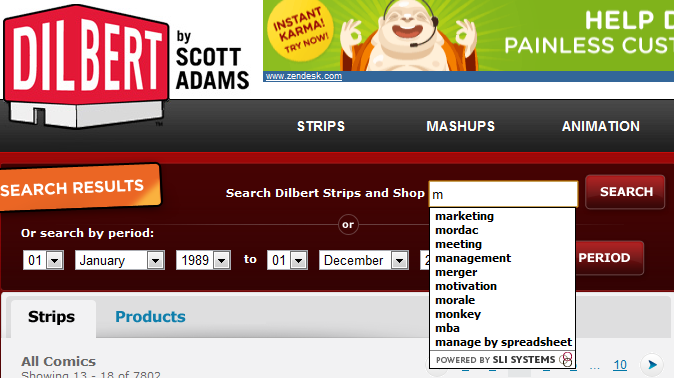 dilbert auto complete