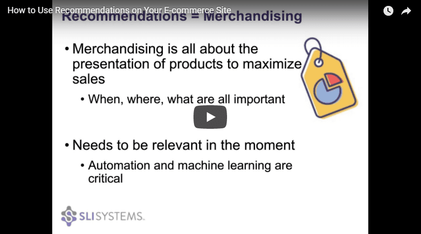 How to Use Ecommerce Recommendations Engine Video - SLI Systems